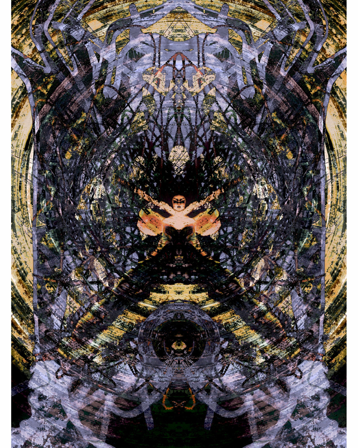 The beauty in feminine rage. 12x18 framed print original art work by Petra Myers