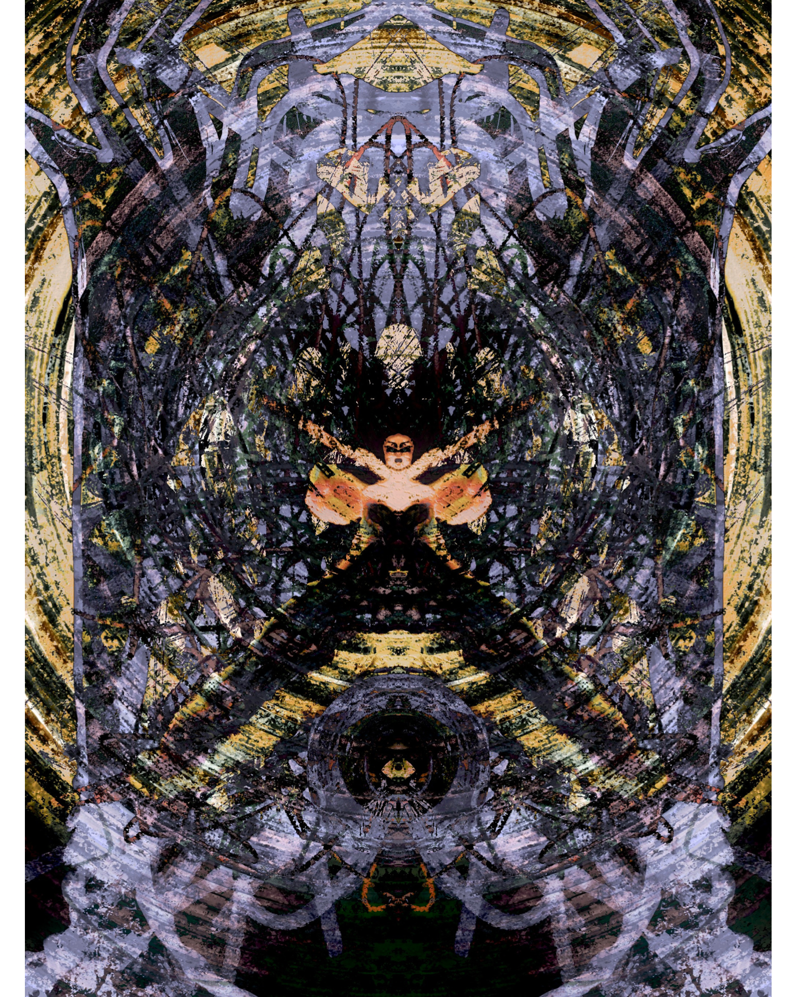 The beauty in feminine rage. 12x18 framed print original art work by Petra Myers 